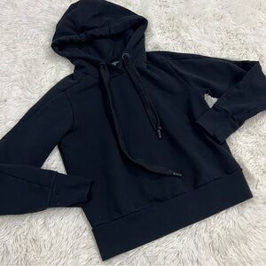 Aether Black Pull over cropped hooded sweatshirt Size Medium